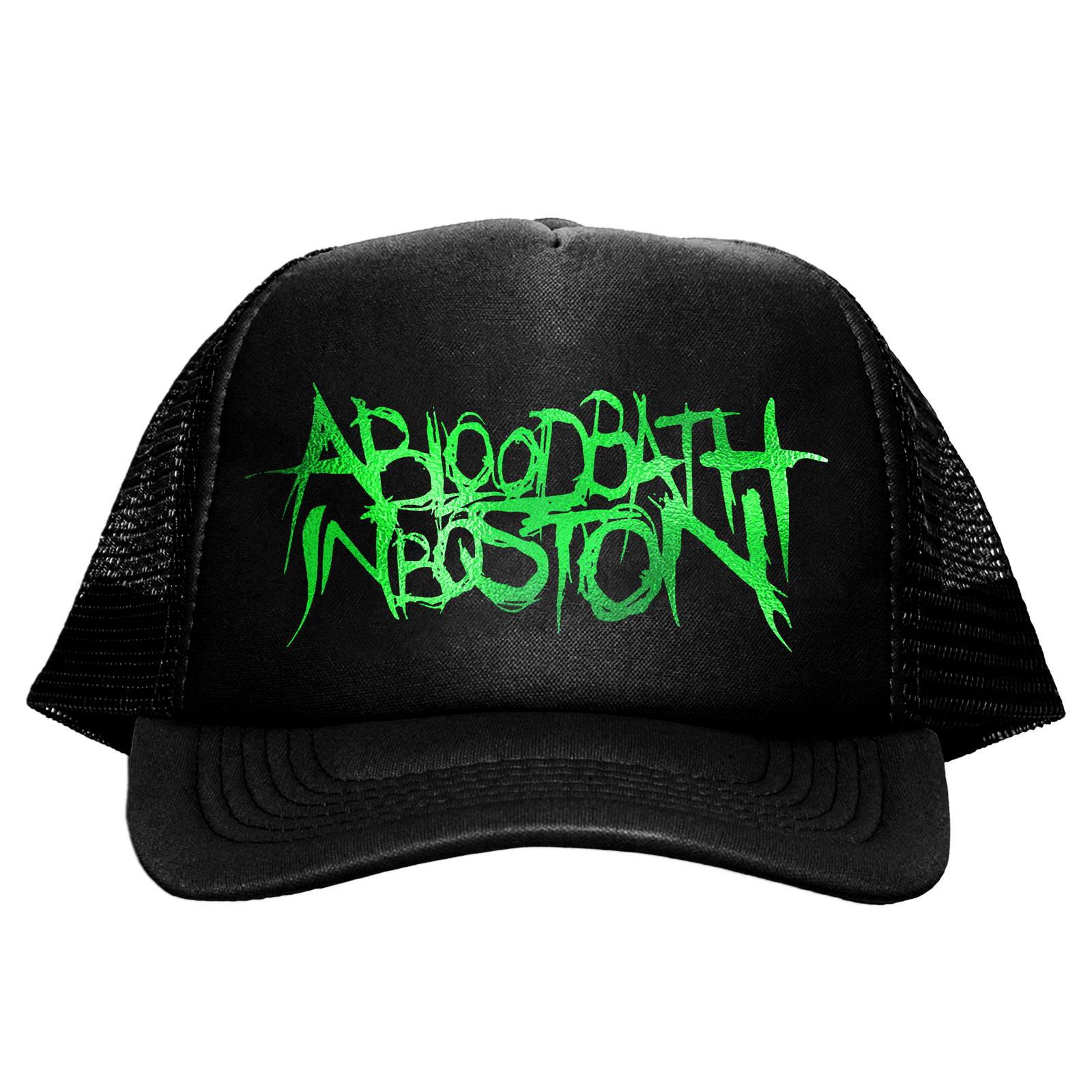 A BLOODBATH IN BOSTON - GREEN FOIL LOGO TRUCKER CAP